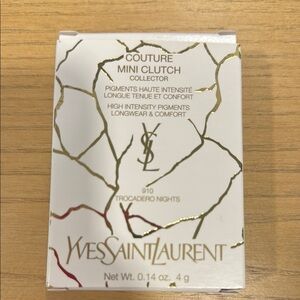 Yves Saint Laurent Couture Mini Clutch in White and Gold